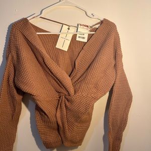 NWT knit knotted sweater